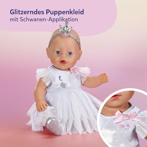 BABY born Ballerina Outfit con abito in tulle e Accessori per Bambole 43 cm