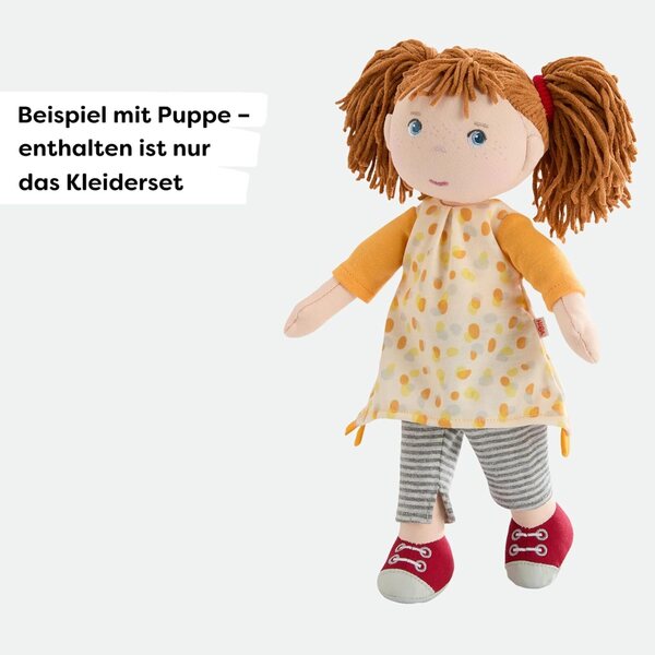 HABA Summer Feeling Bekleidungsset - Outfit für 30 cm große Stoffpuppen ab 18 Monaten, waschbar bei 30°C