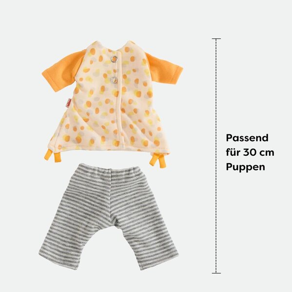 HABA Summer Feeling Bekleidungsset - Outfit für 30 cm große Stoffpuppen ab 18 Monaten, waschbar bei 30°C