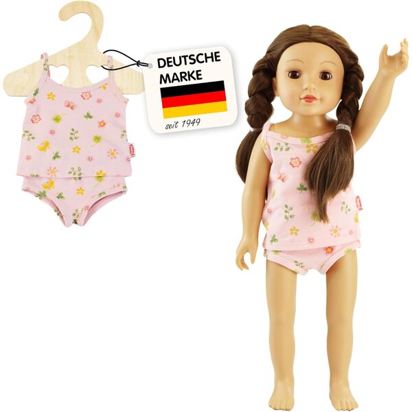 Heless Set Intimo per Bambole Prinzessin Emily Rosa 35-45 cm con Sottoveste e Slip