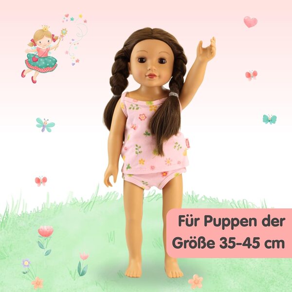 Heless Unterwäsche-Set für Prinzessin Emily Pink Puppen 35–45 cm mit Petticoat und Slip