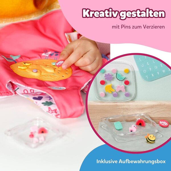 BABY born Babytrage Pin-Play regolabile per bambole e orsacchiotti 36-43 cm