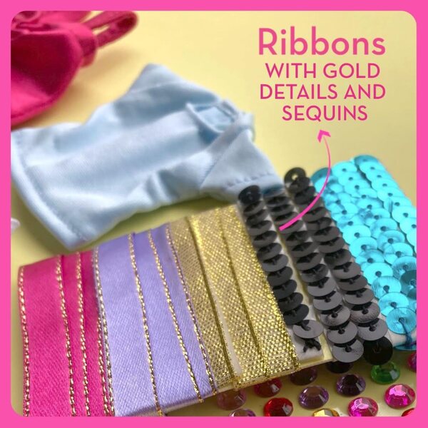Barbie Make Your Own Outfit - Set Creativo con 130 Accessori per Moda Glamour
