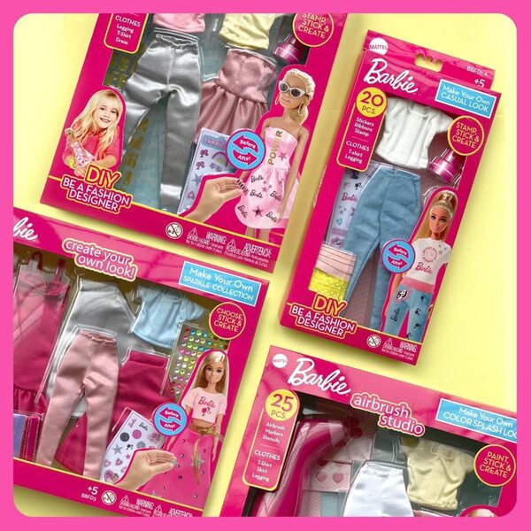 Barbie Make Your Own Outfit - Set Creativo con 130 Accessori per Moda Glamour