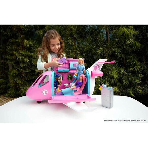 Barbie Dream Flugzeug mit Zubehör, realistischen Bewegungen und Rollenspiel 3+