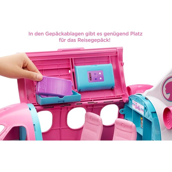 Barbie Dream Flugzeug mit Zubehör, realistischen Bewegungen und Rollenspiel 3+