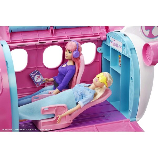Barbie Dream Flugzeug mit Zubehör, realistischen Bewegungen und Rollenspiel 3+