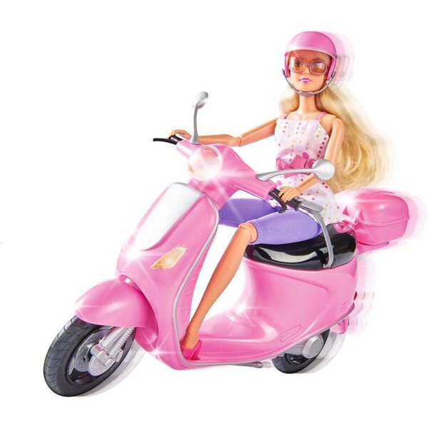 Steffi Love Chic City Scooter mit Puppe, Pink Roller und Helm, 29cm, 3+ Jahre