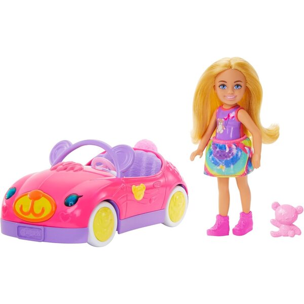 Barbie-Chelsea-Set mit wandelbarem Teddybär-Thema und blondem Mädchen mit abnehmbarem Kleid