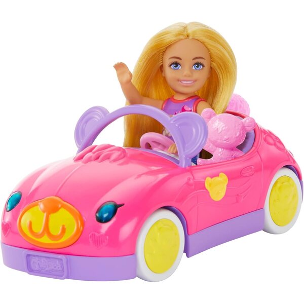 Barbie-Chelsea-Set mit wandelbarem Teddybär-Thema und blondem Mädchen mit abnehmbarem Kleid
