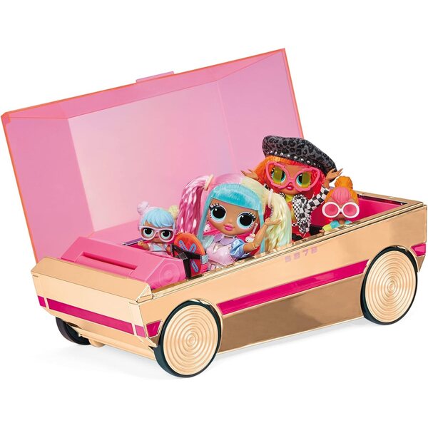 L.O.L. Überraschung! 3-in-1 Partycruiser Roségold/Pink mit Pool, Dancefloor und Schwarzlicht