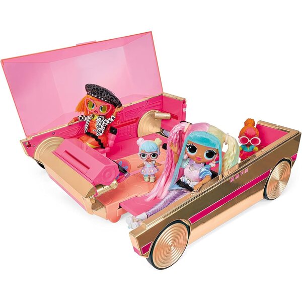 L.O.L. Überraschung! 3-in-1 Partycruiser Roségold/Pink mit Pool, Dancefloor und Schwarzlicht