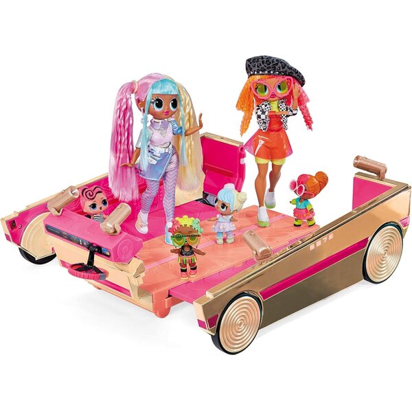 L.O.L. Überraschung! 3-in-1 Partycruiser Roségold/Pink mit Pool, Dancefloor und Schwarzlicht