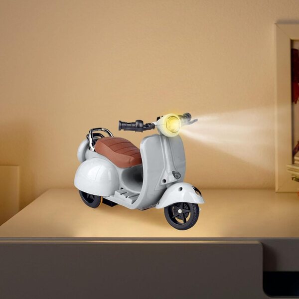 Miniatur-Elektromotorrad-Stunt-Scooter-Spielzeugzubehör für Puppen und Dekoration
