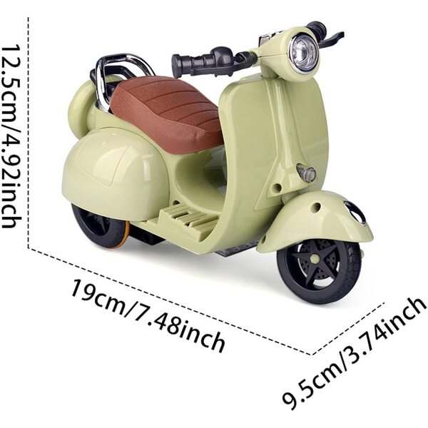 Miniatur-Elektromotorrad-Stunt-Scooter-Spielzeugzubehör für Puppen und Dekoration