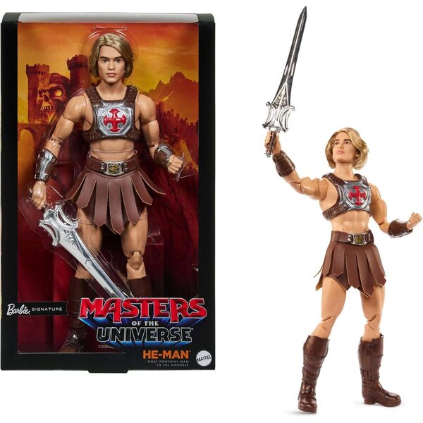 Barbie Signature He-Man Ken Puppe mit Rüstung und Schwert aus der Motu Movie Collection
