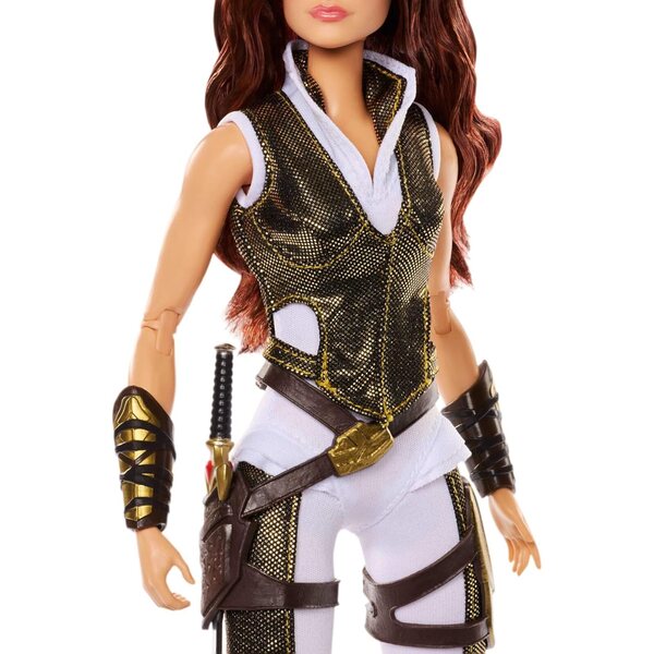 Barbie Signature Teela mit Overall, Schwert und Display – MOTU Film Edition