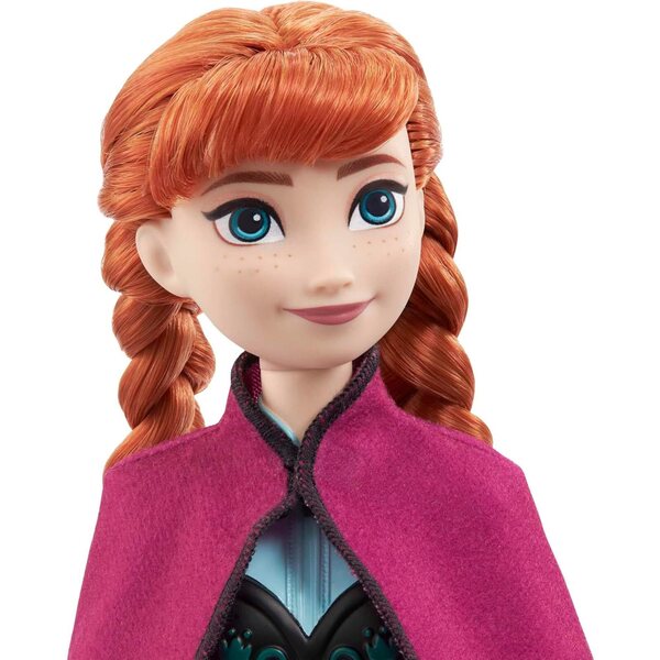 Mattel Disney Principessa Anna Bambola con Abito da Viaggio e Capelli Pettinabili