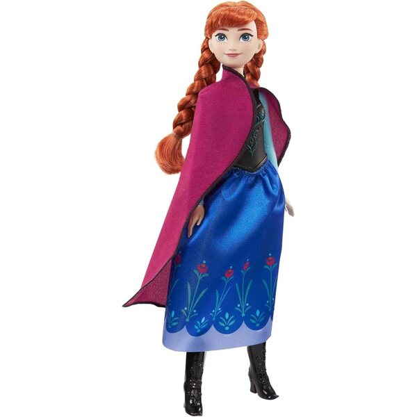 Mattel Disney Principessa Anna Bambola con Abito da Viaggio e Capelli Pettinabili