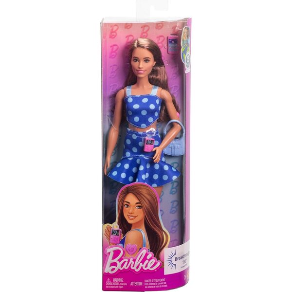 Barbie Fashionistas mit Typ-1-Diabetes und Polka-Dot-Outfit, inklusive Modeaccessoires