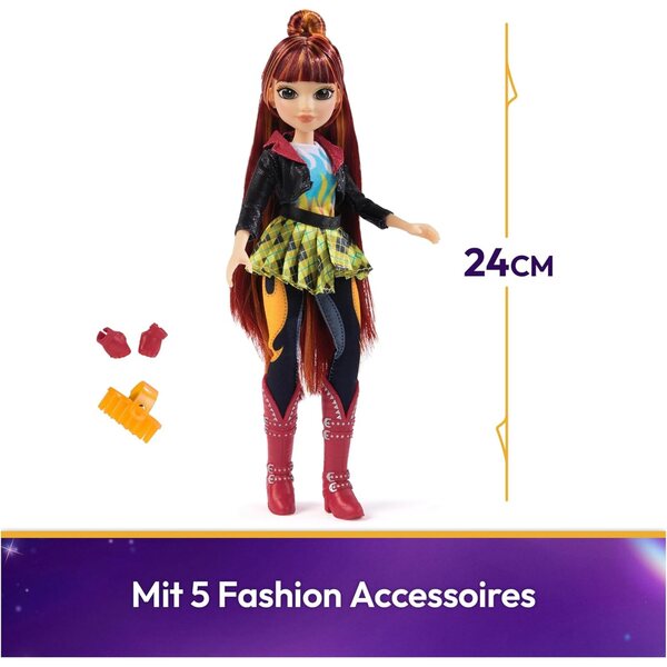 Unicorn Academy Valentina bambola da vestire 24 cm con 5 accessori per gioco creativo