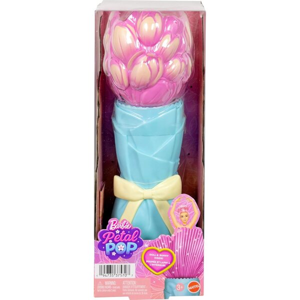 Barbie Petal Pop Duftpuppe im rosa Tulpenkleid mit Accessoires und Überraschungen