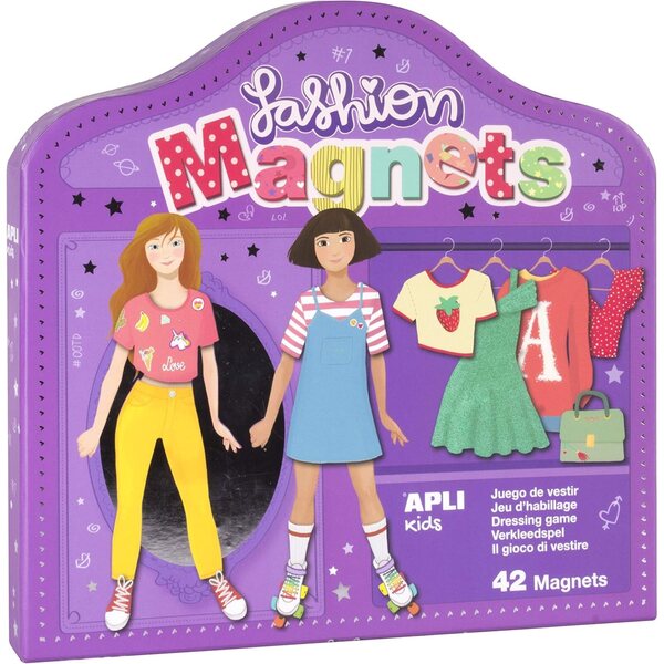 APLI Kids Fashion Magnetset mit Figuren und Kleidung zum Wechseln, 28 x 20,5 cm