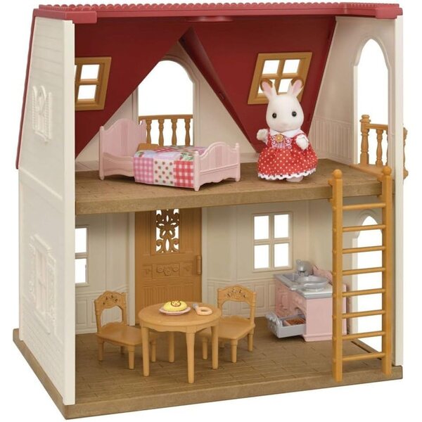 Sylvanian Families Starter Haus 5567 con Due Piani e Accessori Funzionanti