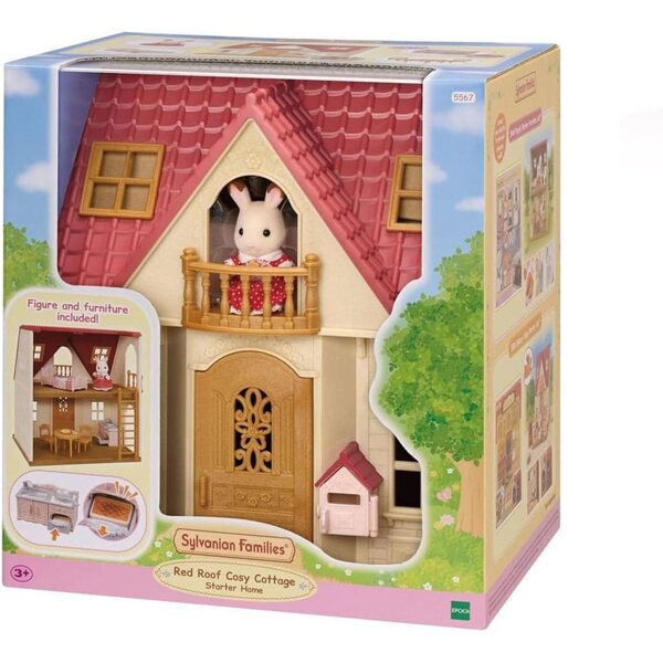 Sylvanian Families Starter Haus 5567 con Due Piani e Accessori Funzionanti