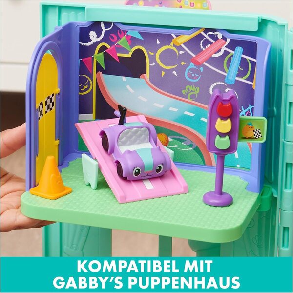 Gabby's Dollhouse Deluxe Raum Purr-ific Spielzimmer mit Carlita-Auto und Zubehör