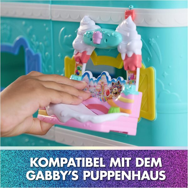 DREAMWORKS GABBY'S DOLLHOUSE: Der Film – Spielset mit Balkon und Kuchi-Figur für Kinder ab 3 Jahren