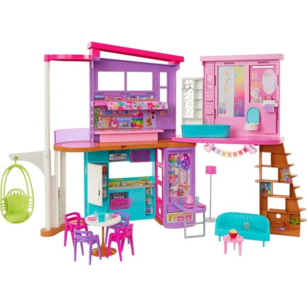 Barbie Casa delle Vacanze con 6 Aree di Gioco e Accessori - Gioco Creativo per Bambini