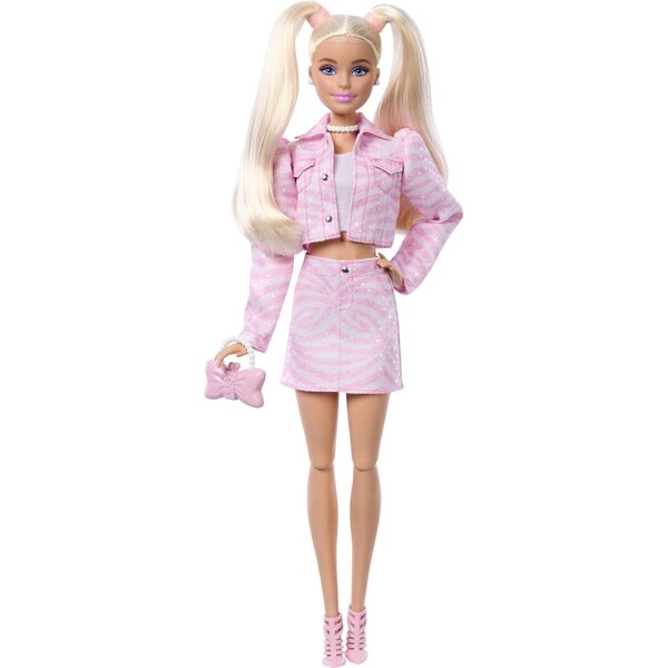 Barbie Deluxe Style Puppe Nr. 9 in rosa Denim mit Accessoires und Perlenschmuck