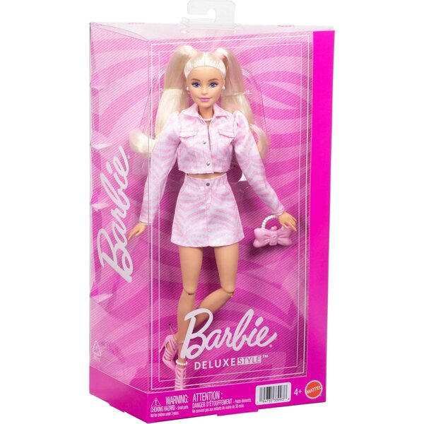 Barbie Deluxe Style Puppe Nr. 9 in rosa Denim mit Accessoires und Perlenschmuck