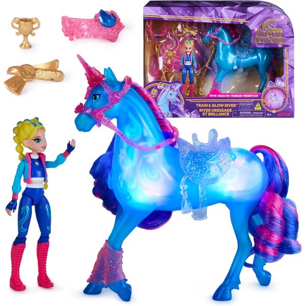 Unicorn Academy Isabel & River – Set mit magischen Lichtern und Zubehör für Kinder ab 4 Jahren