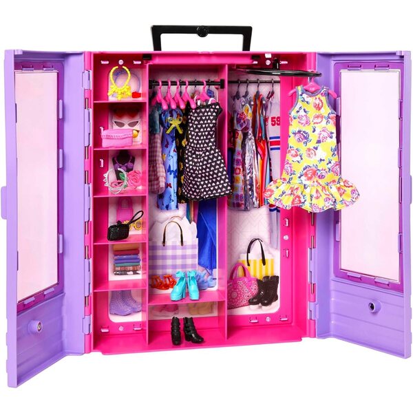 Barbie Fashionistas Ultimate Guardaroba con pupa, abiti e accessori