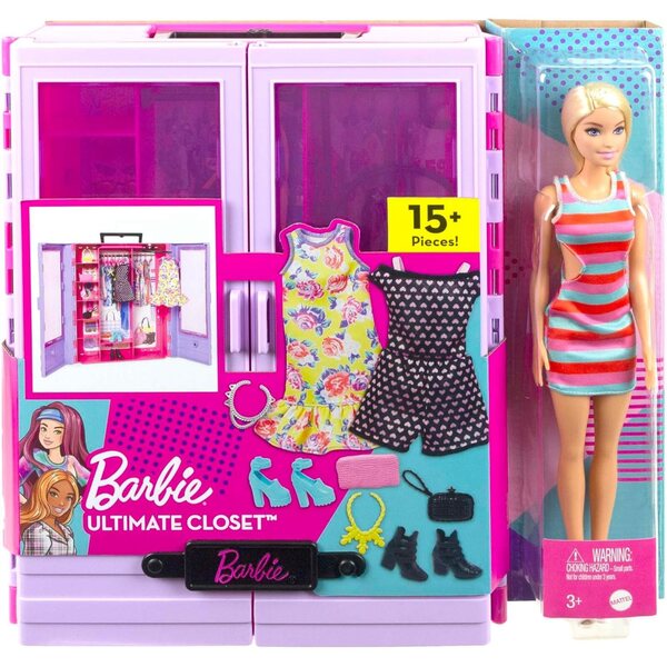 Barbie Fashionistas Ultimate Guardaroba con pupa, abiti e accessori