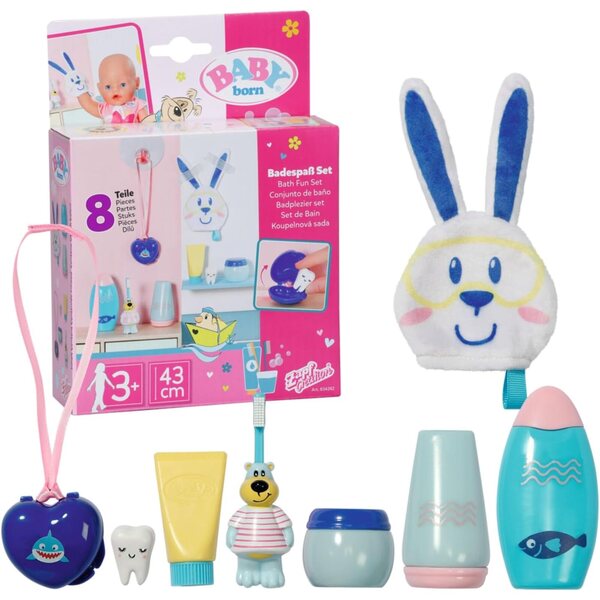 BABY born Bath divertimento bagno Set - Accessori bagno realistici per bambole 36-43 cm
