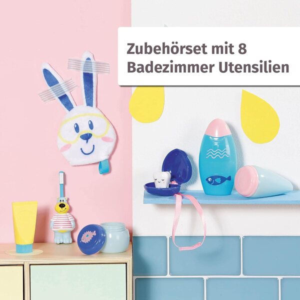 BABY born Bath divertimento bagno Set - Accessori bagno realistici per bambole 36-43 cm
