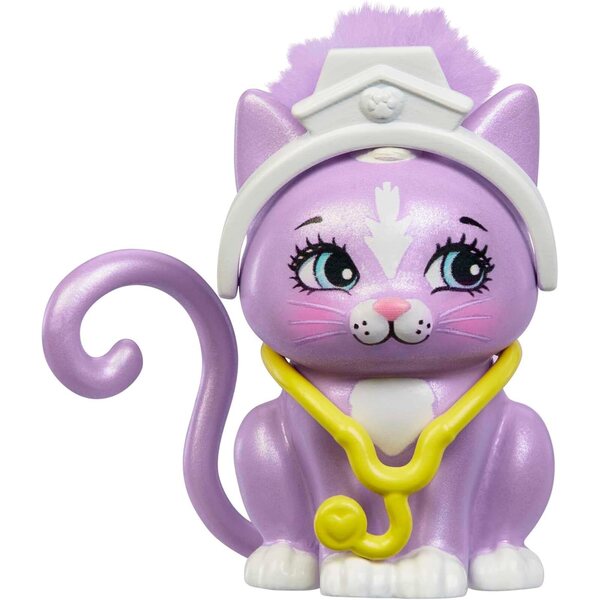 Enchantimals Dr. Carlin Cat: Spielset mit Arztpraxis und Zubehör für Kinder ab 4 Jahren