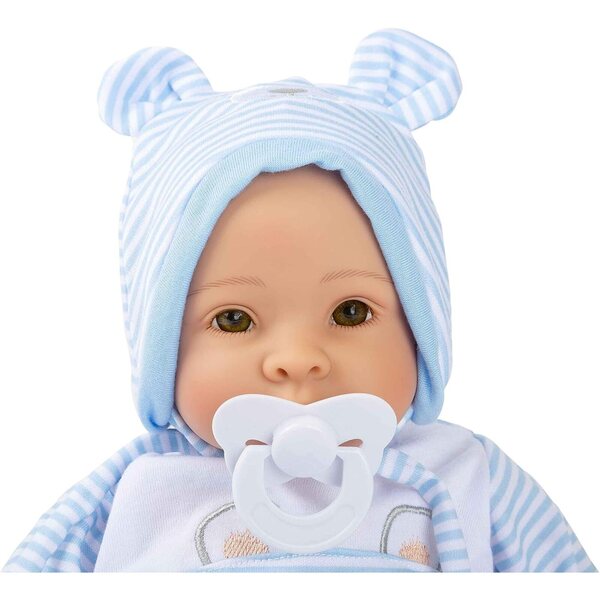 Kleine Fußpuppe Lukas mit abnehmbarer Kleidung und Zubehör für Rollenspiele