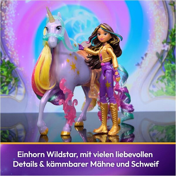 Unicorn Academy Sophia und Wildstar Pferd mit Originalzubehör 12 cm für Kinder