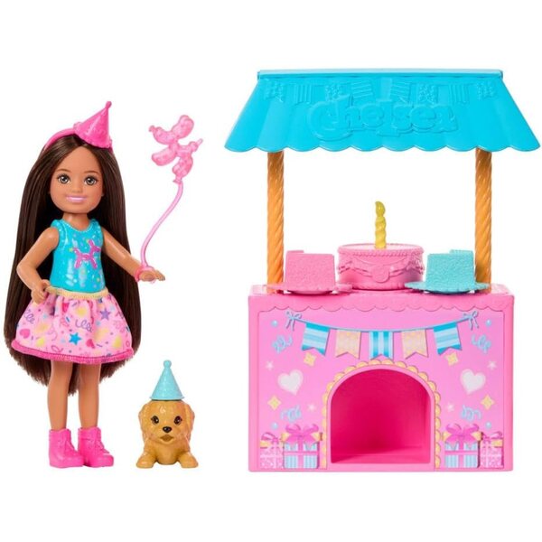 Barbie Chelsea Party 2-in-1 mit Puppe und Zubehör – Komplettes Spiel für Kinder