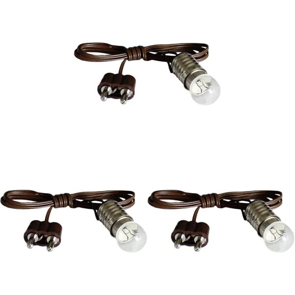 Kahlert Licht 60803 - Illuminazione con lampadina E10 marrone, confezione da 3