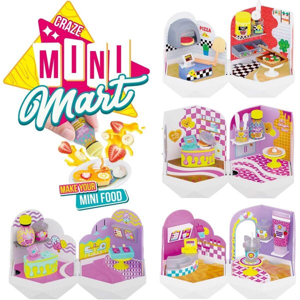 Craze MINI MART Mix Miniatur-Puppenhaus mit Zubehör, 1 von 6 Überraschungskapseln