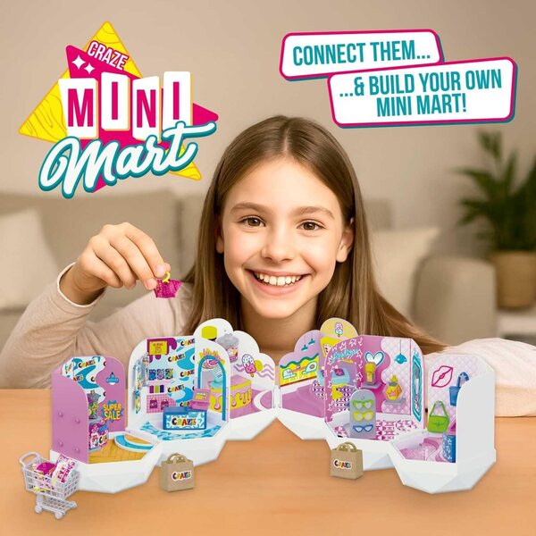 Craze MINI MART Mix Miniatur-Puppenhaus mit Zubehör, 1 von 6 Überraschungskapseln