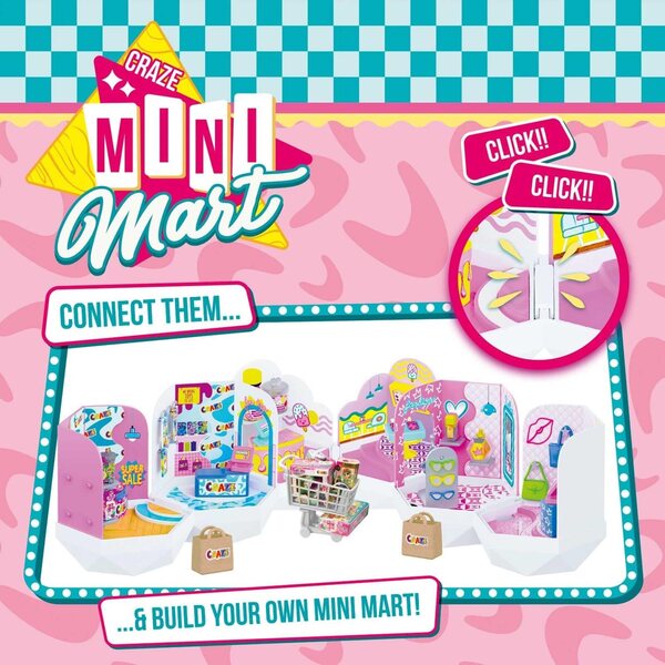 Craze MINI MART Mix Miniatur-Puppenhaus mit Zubehör, 1 von 6 Überraschungskapseln