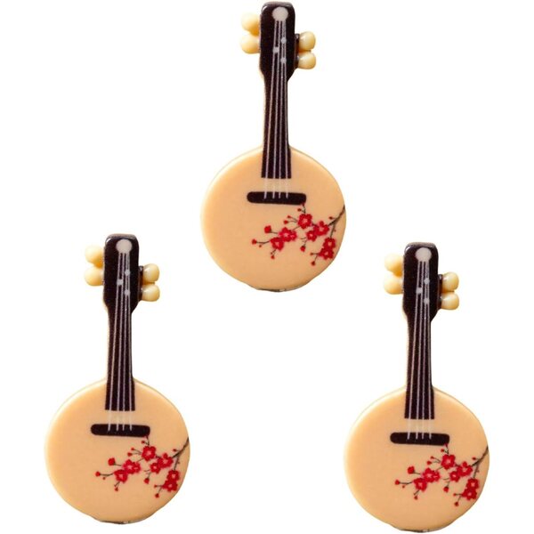 Mini-Musikinstrumente aus Kunstharz für Heimdekorationen und Miniaturzubehör, 3 Stück