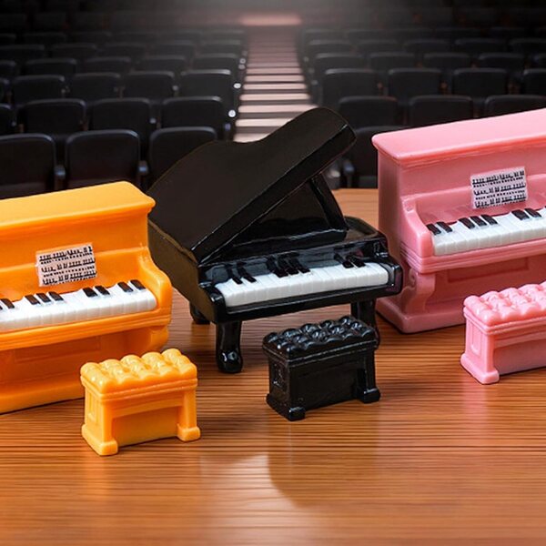 Mini-Musikinstrumente aus Kunstharz für Heimdekorationen und Miniaturzubehör, 3 Stück