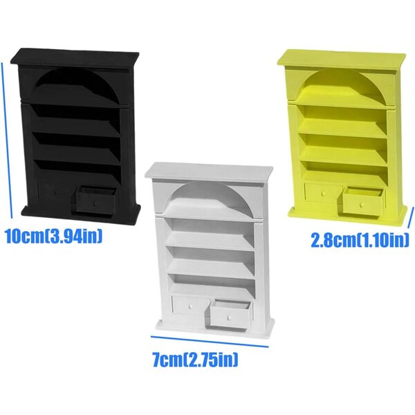 Bücherregal Miniatur 1:12 für Puppenhäuser – dekoratives Accessoire für Puppenhäuser